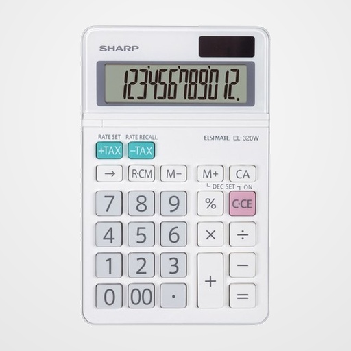CALCULADORA SOBREMESA SHARP 12 DIGITOS EL-320W