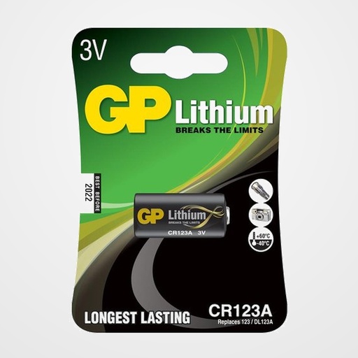 PILAS LITIO GP FOTO 123A 3 VOLTIOS B/1 (G712)