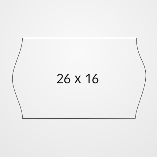 ETIQUETAS de PRECIOS APLI ADH.PERMANENTE ONDA 26x16 mm BLANCO ROLLO 1.000 uds. PACK de 6