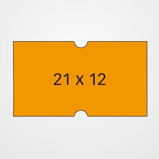 ETIQUETAS de PRECIOS APLI ADH.PERMANENTE 21x12 mm FLUOR ROLLO 1.000 uds. PACK de 6