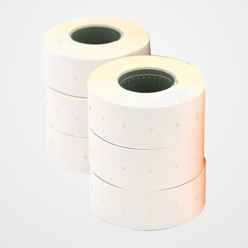 ETIQUETAS de PRECIOS APLI ADH.REMOVIBLE 21x12 mm BLANCO ROLLO 1.000 uds. PACK de 6