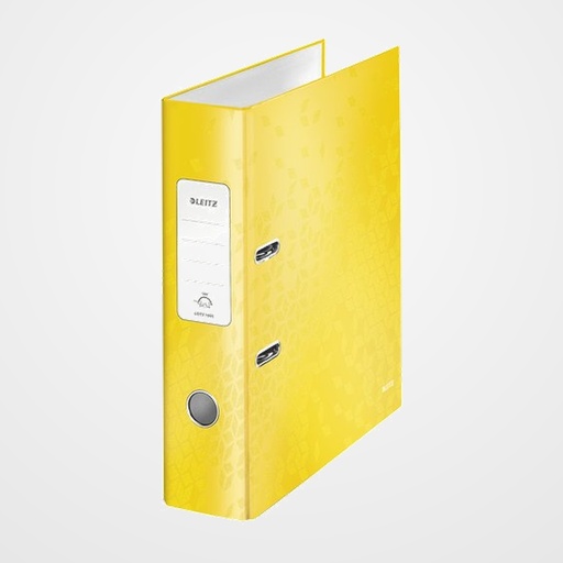 ARCHIVADOR palanca LEITZ WOW A4 180º 80mm AMARILLO