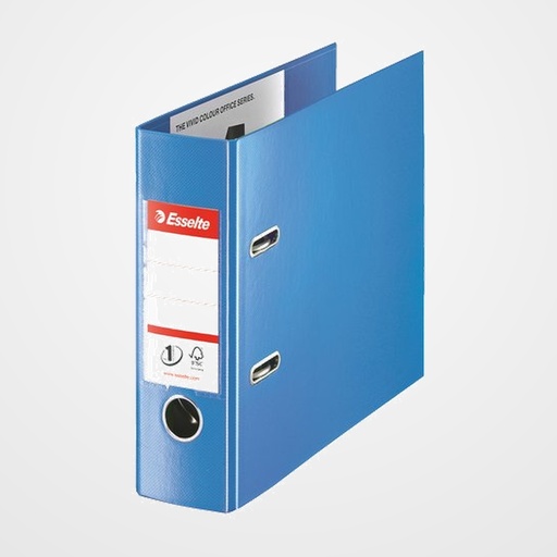 ARCHIVADOR palanca ESSELTE PLASTICO ENCOLADO con RADO A5 PROLONGADO 75mm AZUL (46079)