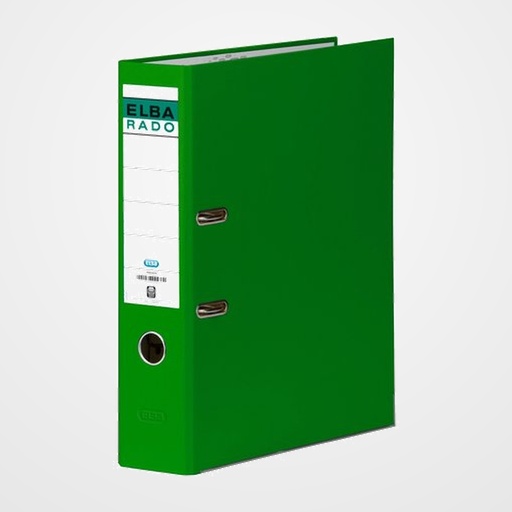 ARCHIVADOR palanca ELBA FORRADO PVC RADO CHIC Fº 80mm VERDE (1097702)