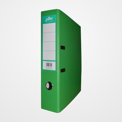 ARCHIVADOR palanca OLEF PLASTIF.COLOR A4 75mm VERDE CLARO