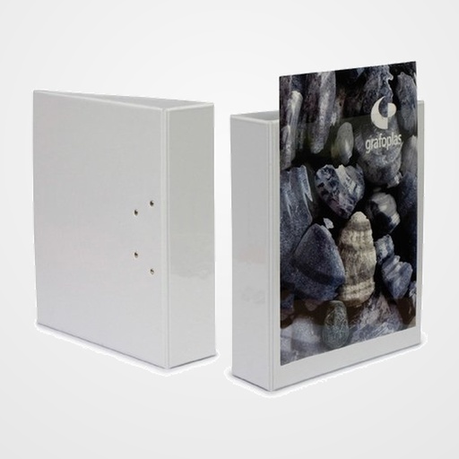 CARPETA CANGURO GRAFOPLAS PVC A4 2 an.MIXTAS 25mm BLANCO
