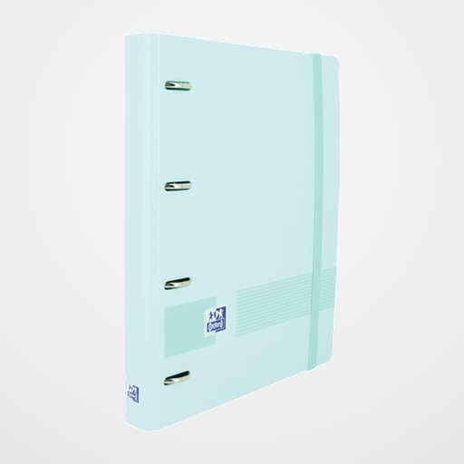 CARPEBLOC OXFORD SCHOOL EUROPEANBINDER LIVE&GO POLYFOAM A4+ 4 an.MIXTAS 35mm con RECAMBIO 100 hj. CUADRIC.5x5 AZUL PASTEL