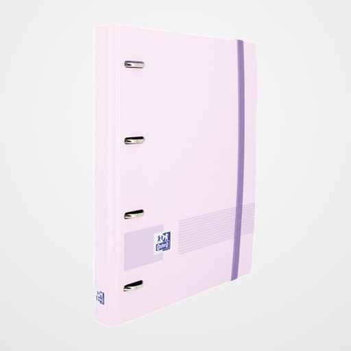 CARPEBLOC OXFORD SCHOOL EUROPEANBINDER LIVE&GO POLYFOAM A4+ 4 an.MIXTAS 35mm con RECAMBIO 100 hj. CUADRIC.5x5 MALVA PASTEL