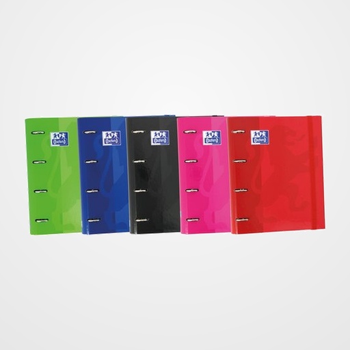 CARPEBLOC OXFORD SCHOOL EUROPEANBINDER CLASSIC A4+ 4 an.MIXTAS 35mm con RECAMBIO 100 hj. CUADRIC.5x5 SURTIDO (col. clasicos)