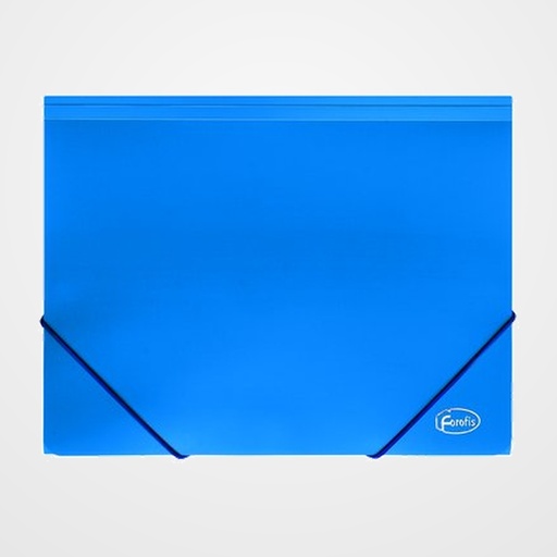 CARPETA de GOMAS y SOLAPAS FOROFIS PP A4 AZUL