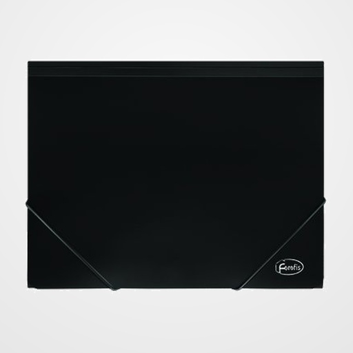 CARPETA de GOMAS y SOLAPAS FOROFIS PP A4 NEGRO