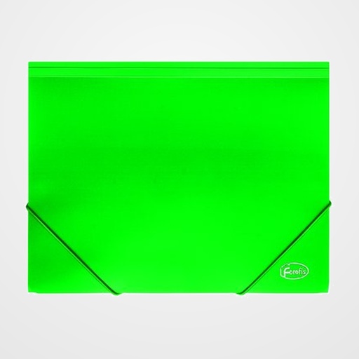 CARPETA de GOMAS y SOLAPAS FOROFIS PP A4 VERDE