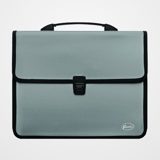 MALETIN FOROFIS PP RIBETEADO A4 CON ASA Y BROCHE PLATEADO