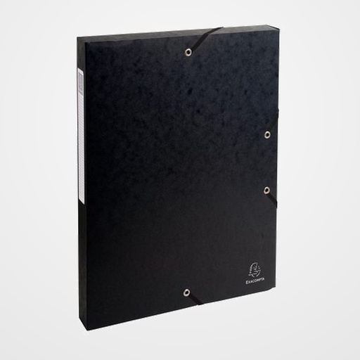 CARPETA de PROYECTOS EXACOMPTA EXABOX CARTULINA LUSTRADA NATURE FUTURE A4+ GOMAS  2,5 cm NEGRO