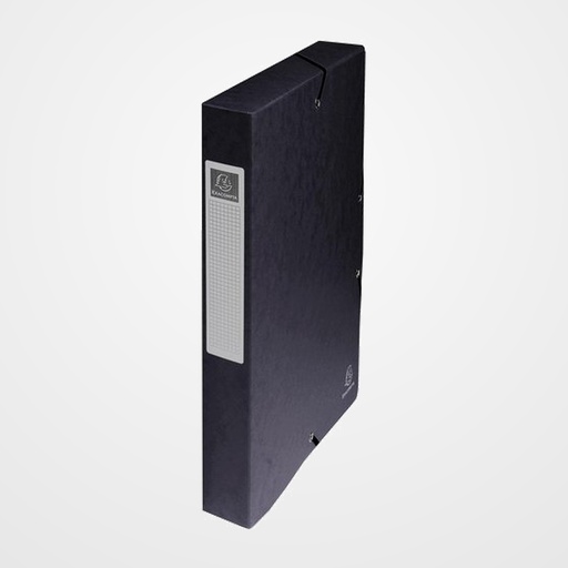 CARPETA de PROYECTOS EXACOMPTA EXABOX CARTULINA LUSTRADA NATURE FUTURE A4+ GOMAS  4 cm NEGRO