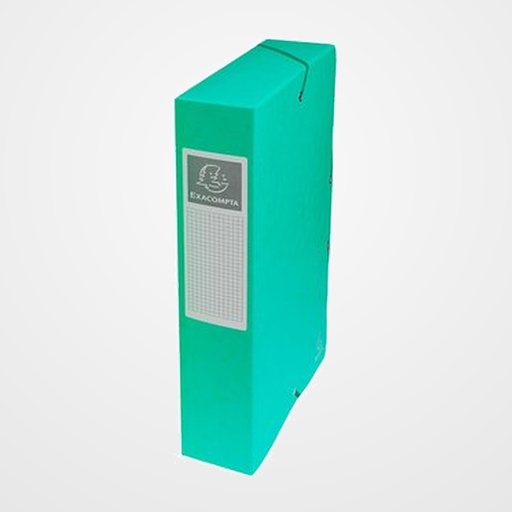CARPETA de PROYECTOS EXACOMPTA EXABOX CARTULINA LUSTRADA NATURE FUTURE A4+ GOMAS  6 cm VERDE