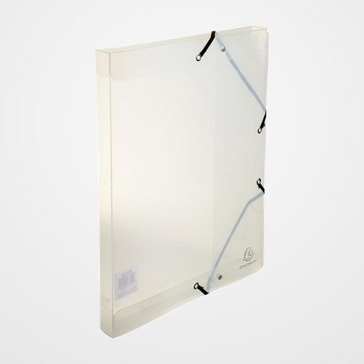 CARPETA de PROYECTOS EXACOMPTA EXABOX PP CRISTAL A4 GOMAS  2,5 cm