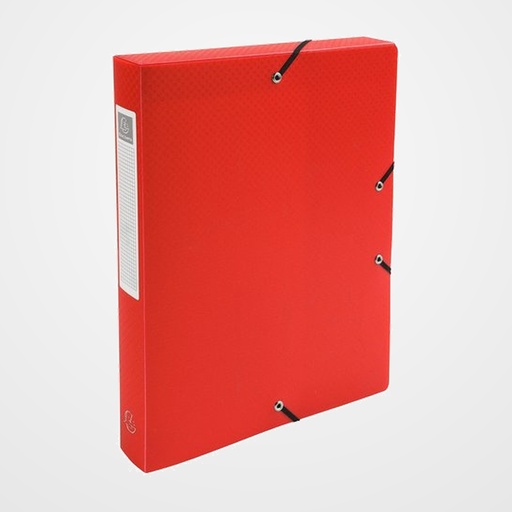 CARPETA de PROYECTOS EXACOMPTA EXABOX PP LISO OPACO A4 GOMAS  4 cm ROJO