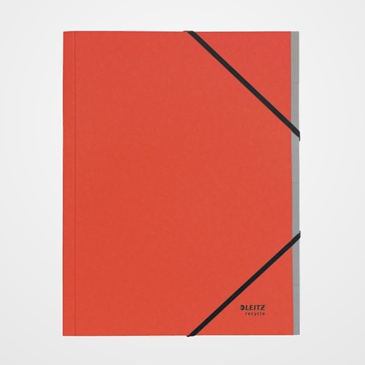 CARPETA CLASIFICADORA LEITZ RECYCLE CARTON A4 6 SEPARAD.con GOMAS ROJO