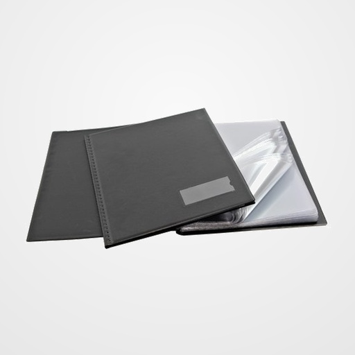 CARPETA FUNDAS (TARIFARIO) IBERPLAS PVC RIGIDO Fº 10 F. NEGRO
