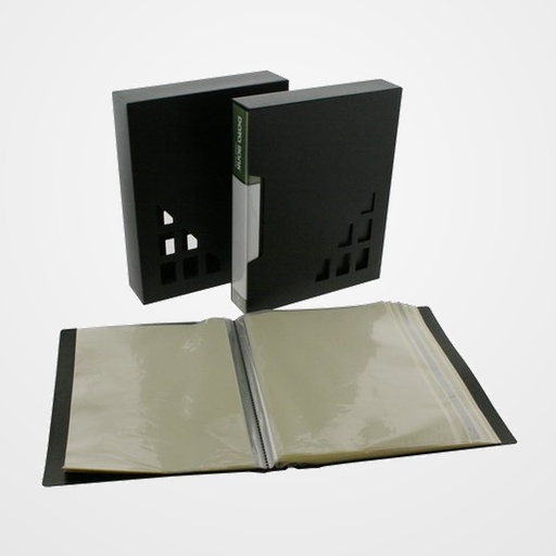 CARPETA FUNDAS (TARIFARIO) DATA BANK PP RIGIDO A4  80 F. C/CAJA NEGRO
