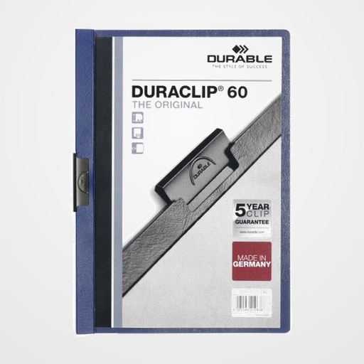 DOSIER CLIP DURACLIP PVC A4 2209 pinza METAL 60h AZUL OSCURO