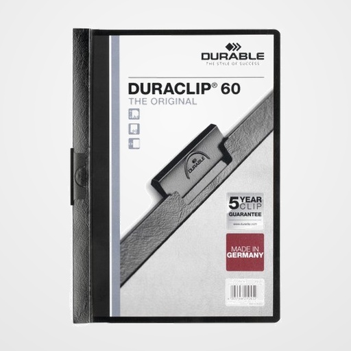 DOSIER CLIP DURACLIP PVC A4 2209 pinza METAL 60h NEGRO
