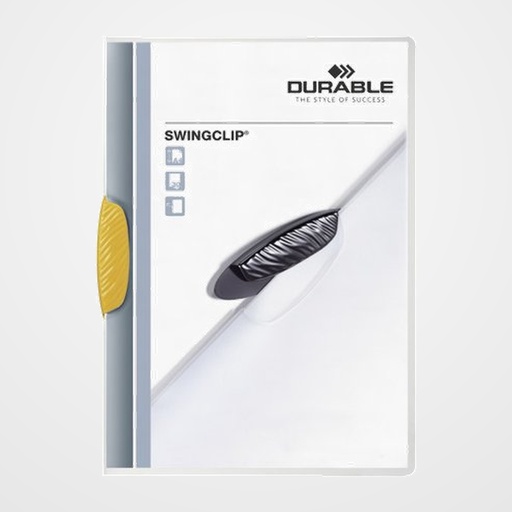 DOSIER CLIP SWINGCLIP PP A4 2260 pinza PLASTICO PIVOT.OPACO 30h AMARILLO