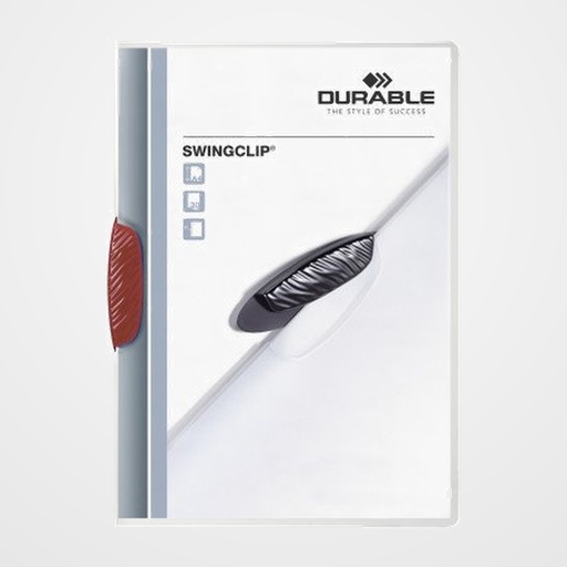 DOSIER CLIP SWINGCLIP PP A4 2260 pinza PLASTICO PIVOT.OPACO 30h ROJO