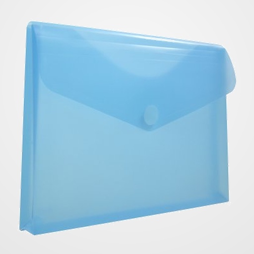 DOSIER SOBRE OFFICE BOX FUELLE PP VELCRO A4+ AZUL TRANSPARENTE