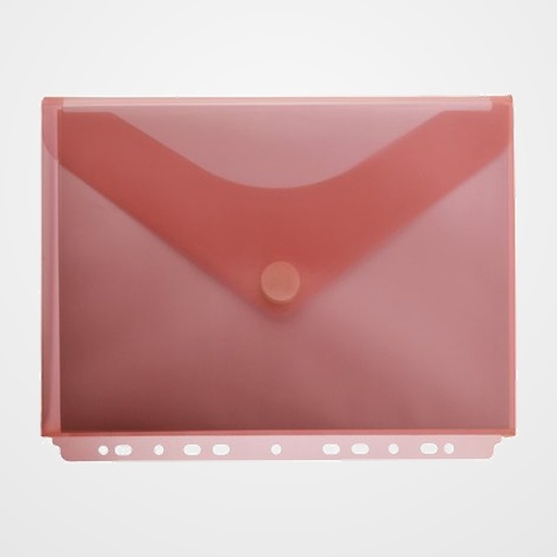 DOSIER SOBRE OFFICE BOX FUELLE PP VELCRO A4+ MULTITALADRO ROJO TRANSPARENTE