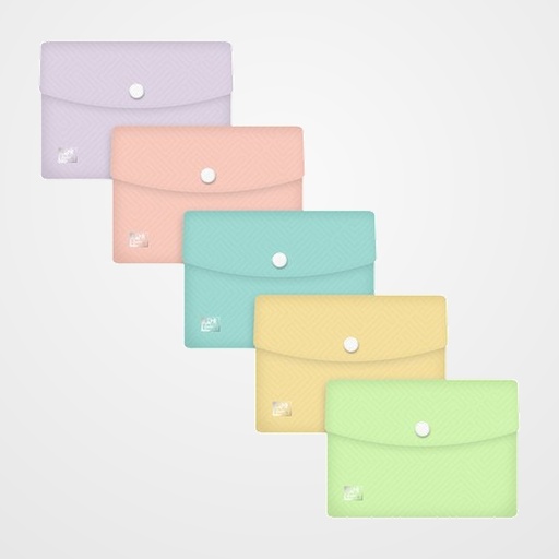 DOSIER SOBRE OXFORD/ELBA URBAN PP TRANSLUCIDO BROCHE A6 PASTELES SURTIDO (5 col.)