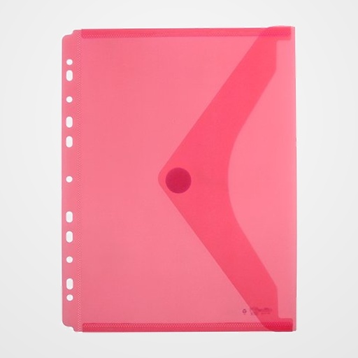 DOSIER SOBRE OFFICE BOX PP VELCRO A4 MULTITALADRO ROJO