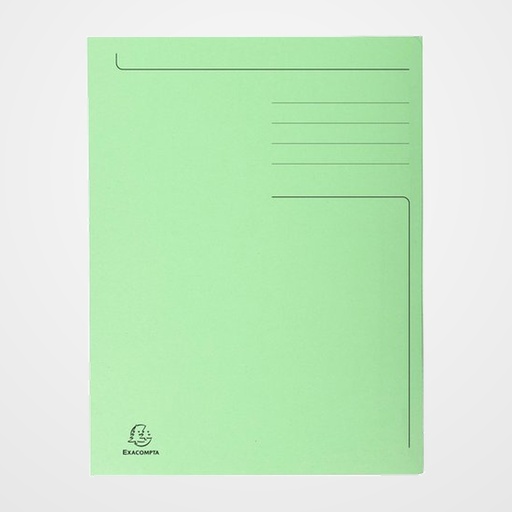 SUBCARPETA EXACOMPTA FOREVER 3 SOLAPA 280g A4 VERDE CLARO PAQUETE de 50