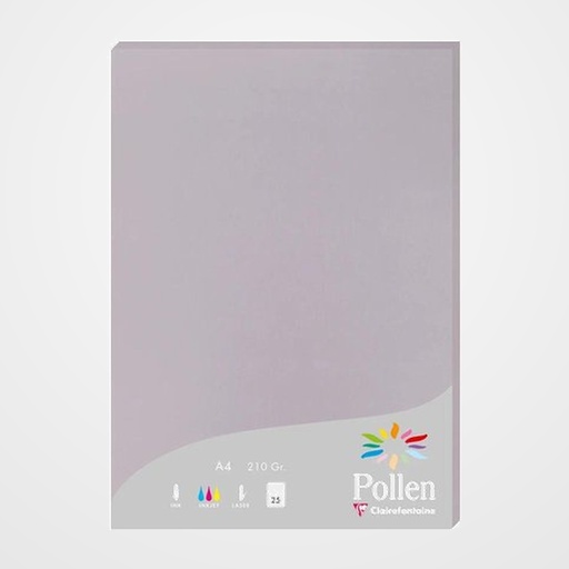 PAPEL CLAIREFONTAINE POLLEN A4 210g 25h GRIS KOALA