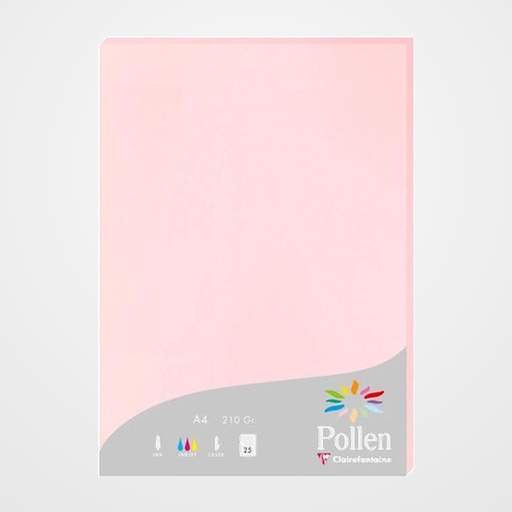 PAPEL CLAIREFONTAINE POLLEN A4 210g 25h ROSA