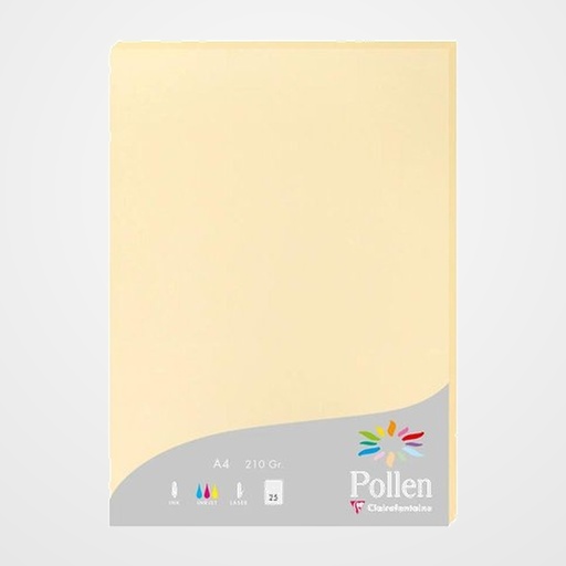 PAPEL CLAIREFONTAINE POLLEN A4 210g 25h VAINILLA