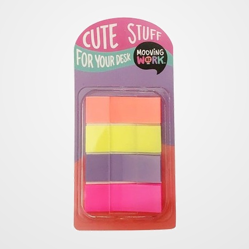 BANDERITAS ADHESIVAS MOOVING COLORES DISPENSADOR de 4
