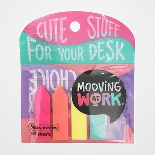 BANDERITAS ADHESIVAS MOOVING FLECHAS COLORES BLISTER de 5