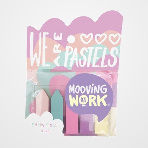 BANDERITAS ADHESIVAS MOOVING PASTEL FLECHAS COLORES BLISTER de 5