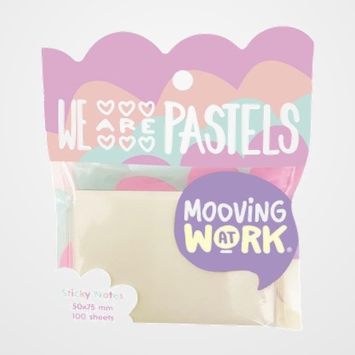 NOTAS ADHESIVAS MOOVING PASTEL 100h 50x75 4 COLORES SURTIDOS