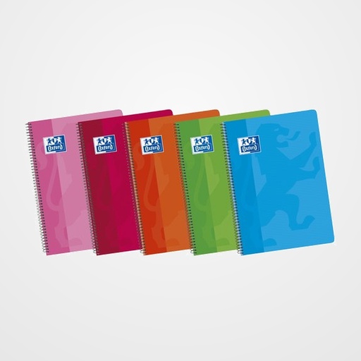 BLOC OXFORD SCHOOL tapa BLANDA Fº 80h LISO 90g SURTIDO (5 col.)