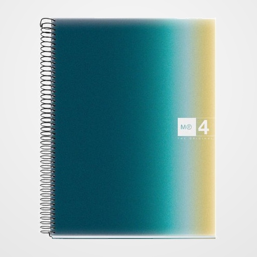 BLOC MIQUELRIUS AURORA NOTEBOOK 4 micro.tapa PP A4 120h 70g CUADRIC.5x5 ICELAND