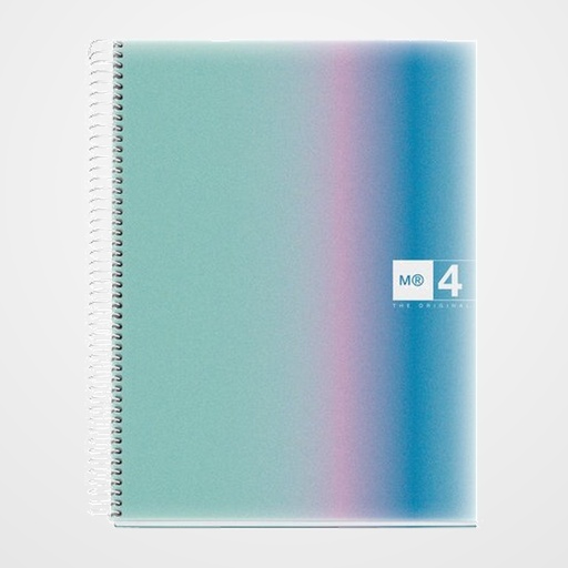 BLOC MIQUELRIUS AURORA NOTEBOOK 4 micro.tapa PP A4 120h 70g CUADRIC.5x5 SANTORINI