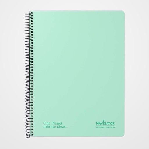 BLOC NAVIGATOR tapa EXTRA A4 80h CUADRIC.4x4 80g PASTEL MINT