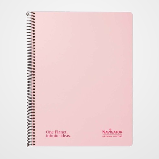 BLOC NAVIGATOR tapa EXTRA A4 80h CUADRIC.4x4 80g PASTEL ROSA