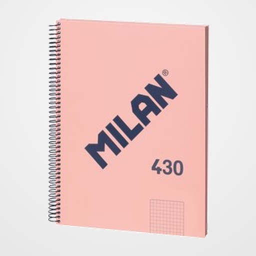 BLOC MILAN 430 since 1918 tapa EXTRA A4 80h CUADRIC.5x5 95g ROSA