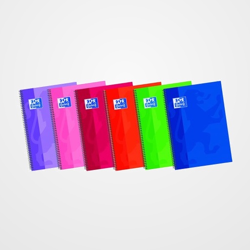 BLOC OXFORD SCHOOL tapa EXTRA Fº 80h HORIZONTAL 90g SURTIDO (6 col.)