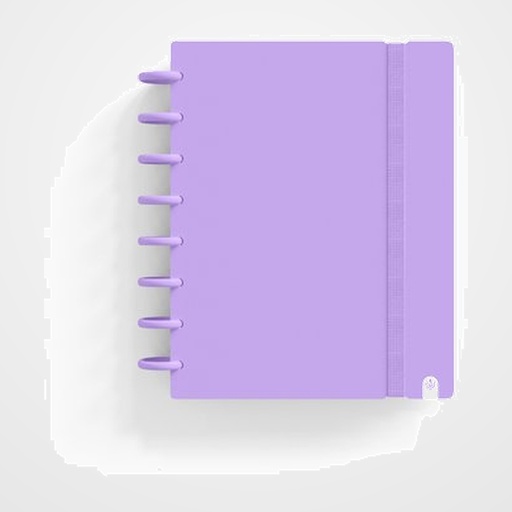 BLOC CARCHIVO INGENIOX PASTEL tapa PP FOAM A5 80h 100g CUADRIC.5x5 MALVA