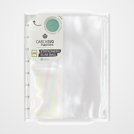 DOSIER BOLSA CARCHIVO INGENIOX PP SLIM BAG A5 TRANSPARENTE